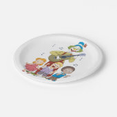 Kind dat gitaar speelt papieren bordje (Gekanteld)