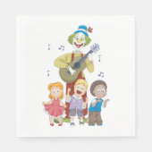 Kind dat gitaar speelt servet (Voorkant)