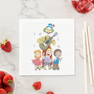 Kind dat gitaar speelt servet