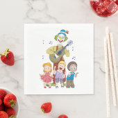 Kind dat gitaar speelt servet