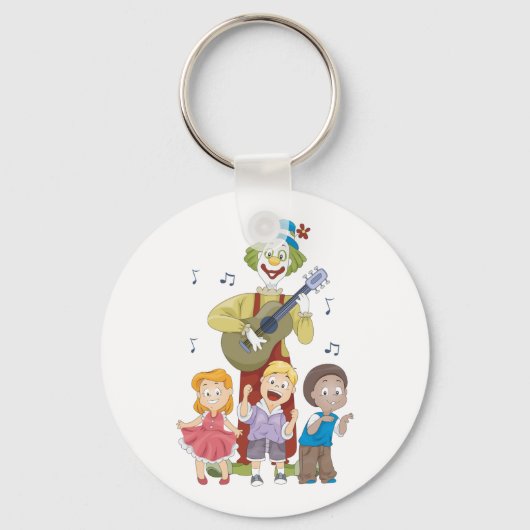 Kind dat gitaar speelt sleutelhanger (Voorkant)