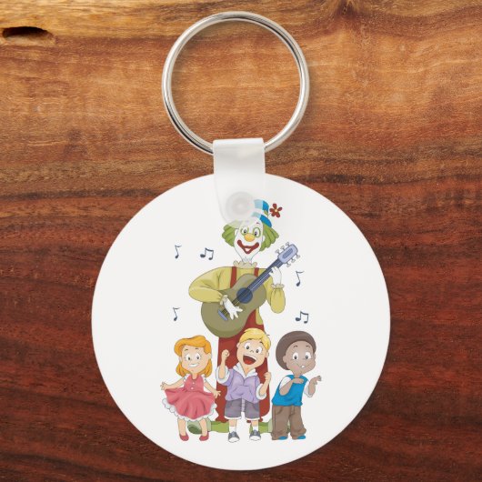 Kind dat gitaar speelt sleutelhanger (Voorkant)