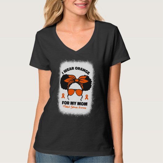 Kind dat ik oranje draag voor mijn moeder MS Multi T-shirt (Voorkant)