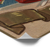 Kind dat in de binnentafel preekt poster (Hoek)