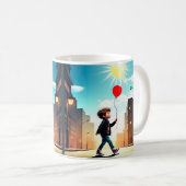 " KIND DAT IN DE ZON WANDELT " KOFFIEMOK (Voorkant rechts)