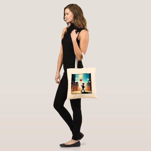 " KIND DAT IN DE ZON WANDELT " TOTE BAG (Voorkant (model))