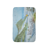 Kind dat op een strand loopt badmat (Voorkant Verticaal)