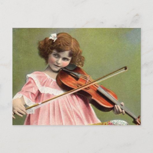 kind dat Violin Music Briefkaart speelt (Voorkant)