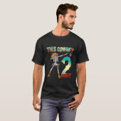 Kind Deze cowboy is 2 dobbenige skeleton 2nd Birth T-shirt (Voorkant volledig)