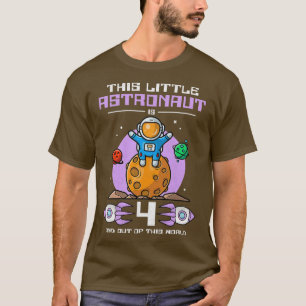 Kind deze kleine astronaut is 4 jaar oud en weg t-shirt