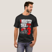 Kind Deze Monster Truck Driver is 3 sterdag boven  T-shirt (Voorkant volledig)
