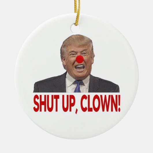 Kind dicht dicht Trump Keramisch Ornament (Voorkant)