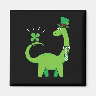 Kind Dino St. Patrick's Day Shamrock T-shirt Todd Magneet