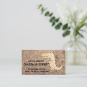 Kind Dinosaur Expert Visitekaartje for Boy Playdat Contactkaartje (Staand voorkant)