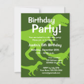 Kind dinosaurusthema Birthday party behalve datum Magnetische Uitnodiging (Voorkant)