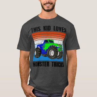 Kind Dit Kind houdt van Monster Trucks  Retro M T-shirt