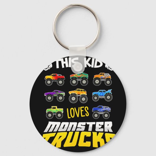 Kind dit Kind houdt van monsterwagens , jongens en Sleutelhanger (Voorkant)