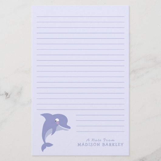 Kind Dolphin Cute Briefpapier (Voorkant)