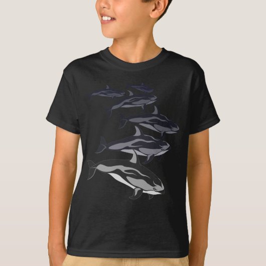 Kind Dolphin Shirt Aangepaste Dolphin Art T-shirts (Voorkant)
