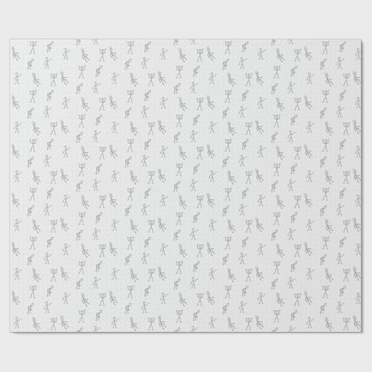 Kind Doodles Schattige geïllustreerd Cadeaupapier (Vlak)