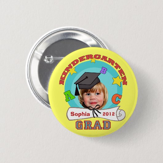 Kind Douane Kindergarten Afstuderen Button (Voorkant /achterkant)