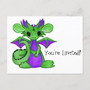 Kind Dragon Uitnodiging Briefkaart