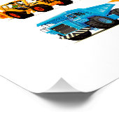 Kind Dumper Truck Firetruck Tractor Art Perfect Poster (Hoek)