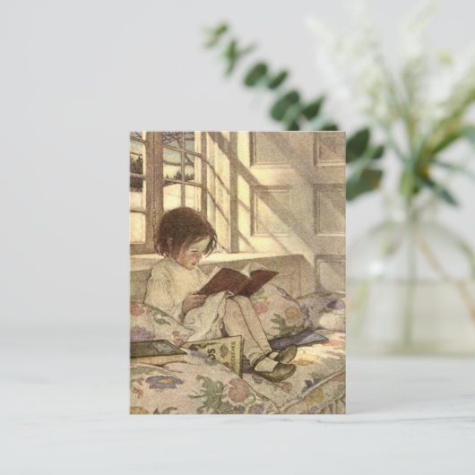  kind Een boek lezen, Jessie Willcox Smith Briefkaart (Staand voorkant)