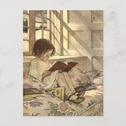  kind Een boek lezen, Jessie Willcox Smith Briefkaart (Voorkant)