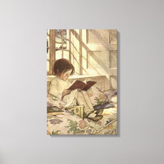  kind Een boek lezen, Jessie Willcox Smith Canvas Afdruk (Voorkant)