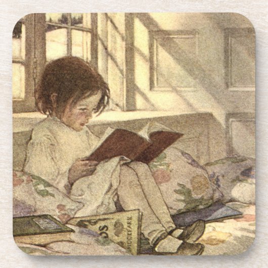  kind Een boek lezen, Jessie Willcox Smith Drankjes Onderzetter (Voorkant)