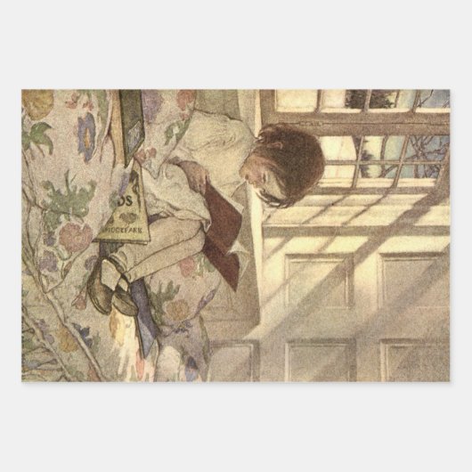  kind Een boek lezen, Jessie Willcox Smith Inpakpapier Vel (Voorkant 3)