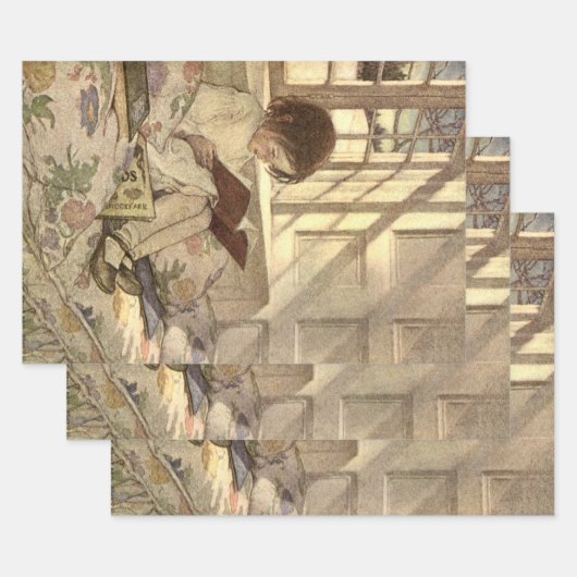  kind Een boek lezen, Jessie Willcox Smith Inpakpapier Vel (Set)