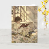  kind Een boek lezen, Jessie Willcox Smith Kaart (Gele Bloem)
