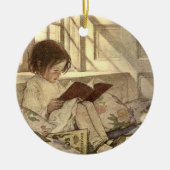  kind Een boek lezen, Jessie Willcox Smith Keramisch Ornament (Voorkant)