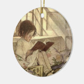  kind Een boek lezen, Jessie Willcox Smith Keramisch Ornament (Links)