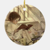  kind Een boek lezen, Jessie Willcox Smith Keramisch Ornament (Achterkant)