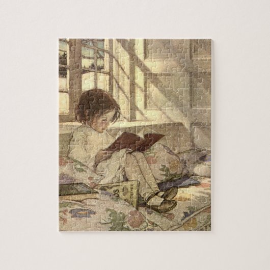  kind Een boek lezen, Jessie Willcox Smith Legpuzzel (Verticaal)
