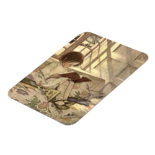  kind Een boek lezen, Jessie Willcox Smith Magneet (Linkerzijde)