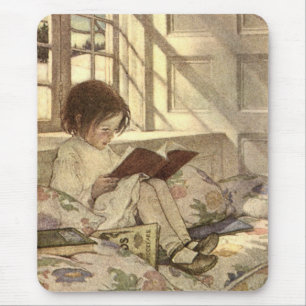 kind Een boek lezen, Jessie Willcox Smith Muismat
