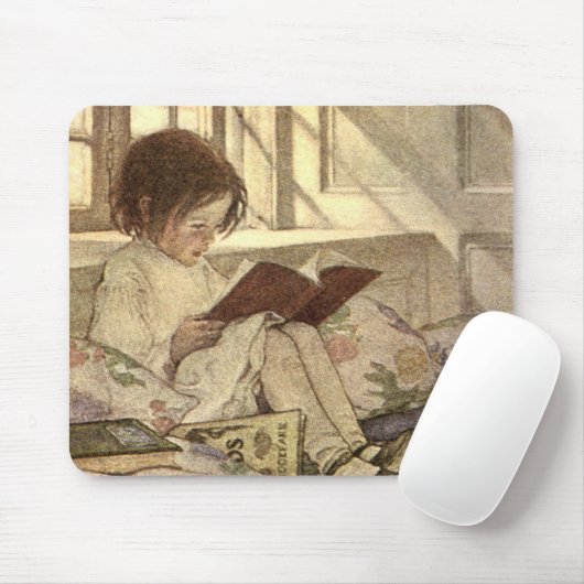  kind Een boek lezen, Jessie Willcox Smith Muismat (Met muis)