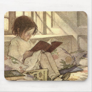 kind Een boek lezen, Jessie Willcox Smith Muismat