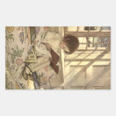  kind Een boek lezen, Jessie Willcox Smith Rechthoekige Sticker (Voorkant)