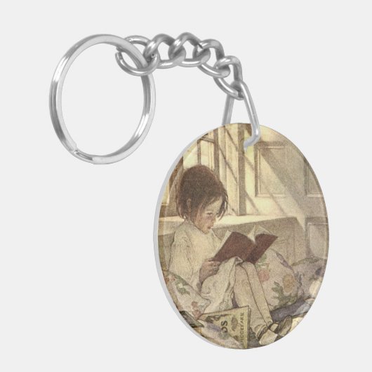  kind Een boek lezen, Jessie Willcox Smith Sleutelhanger (Voorkant Links)