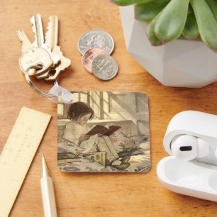  kind Een boek lezen, Jessie Willcox Smith Sleutelhanger