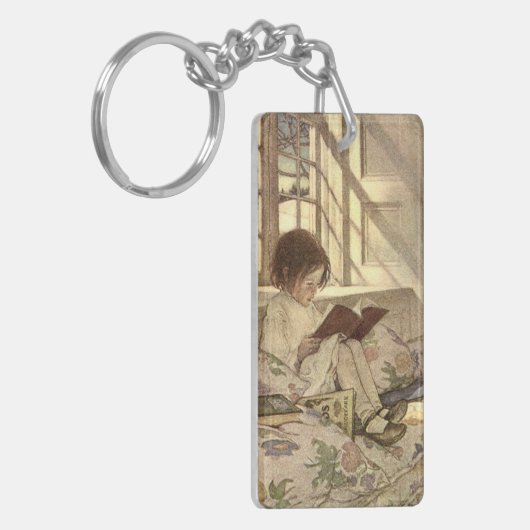  kind Een boek lezen, Jessie Willcox Smith Sleutelhanger (Voorkant Links)