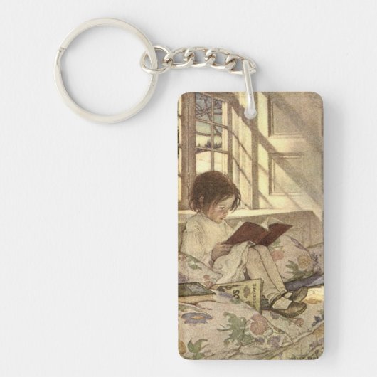  kind Een boek lezen, Jessie Willcox Smith Sleutelhanger (Voorkant)