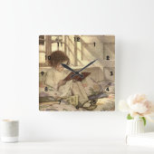  kind Een boek lezen, Jessie Willcox Smith Vierkante Klok (Huis)