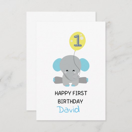  Kind eerste geboorte Kaart (Voorkant / Achterkant)