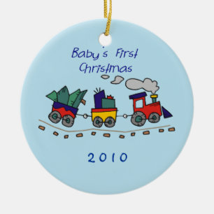 Kind: Eerste kerstcadeautrein Choo-Choo Keramisch Ornament